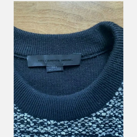 ALEXANDER WANG Wool Rubberized-tweed Sweater Dress, Sz. S - Picture 9 of 11